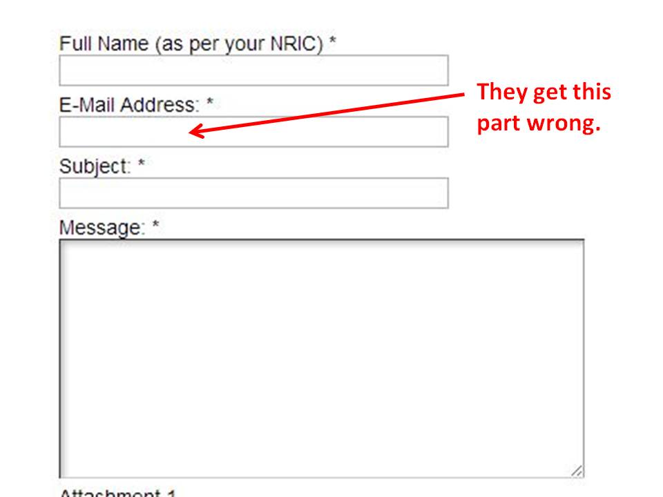contact form
